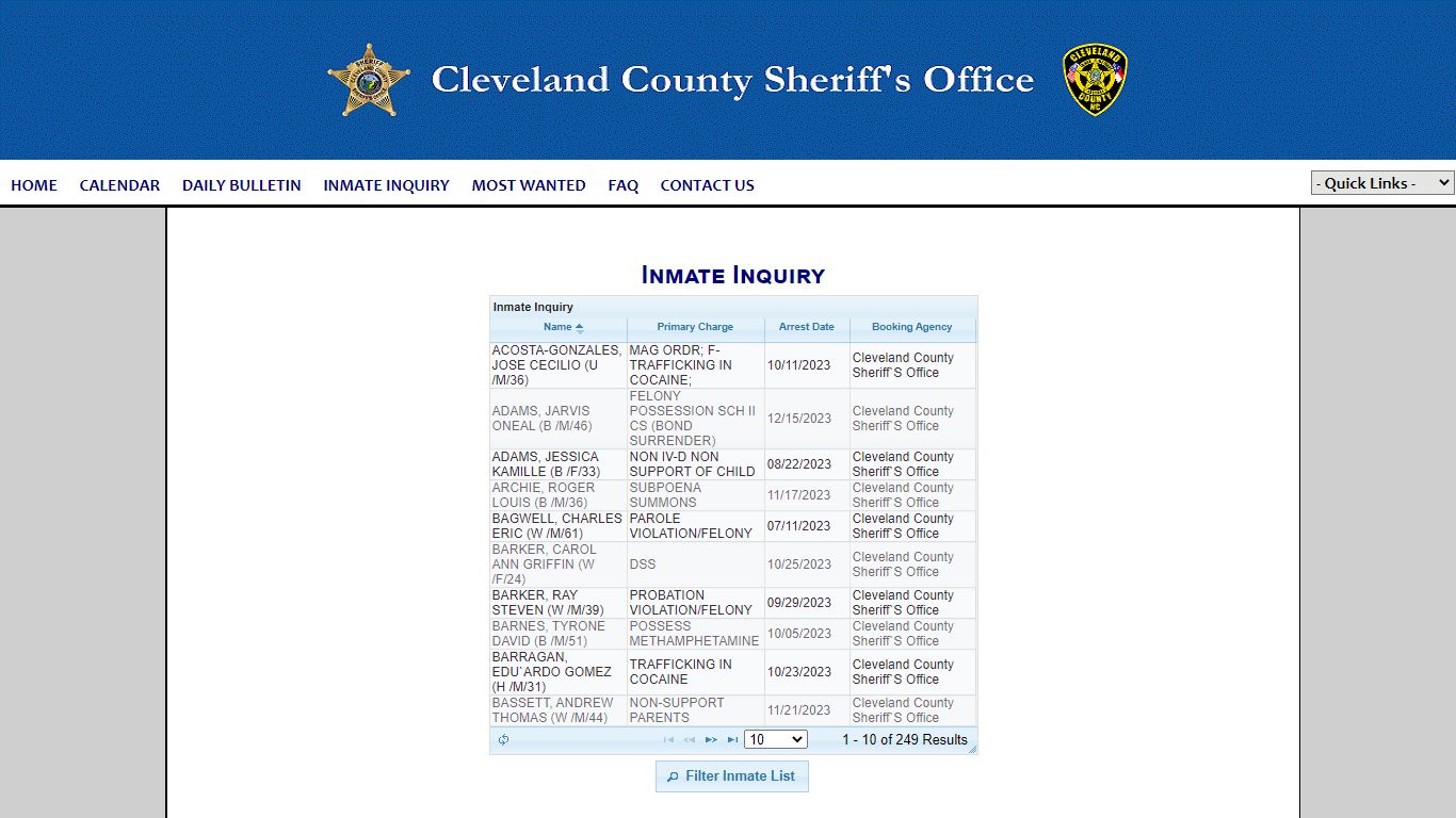 Cleveland County Sheriff Office P2C